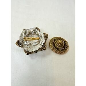 Vintage Celeste Footed Saccharin/ Salt Cellar With Tongs